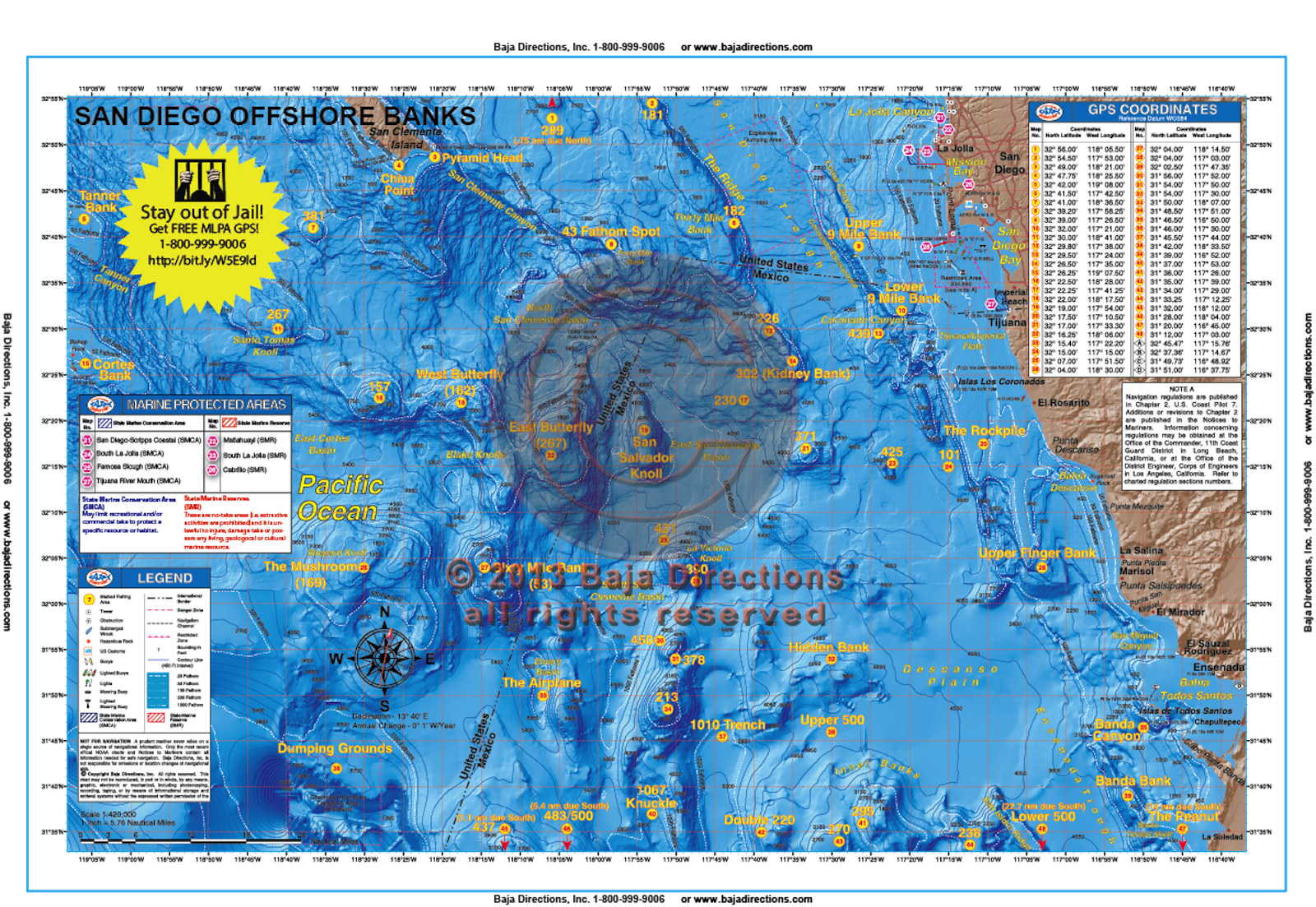 Baja Directions Southern California Fishing Maps Inc